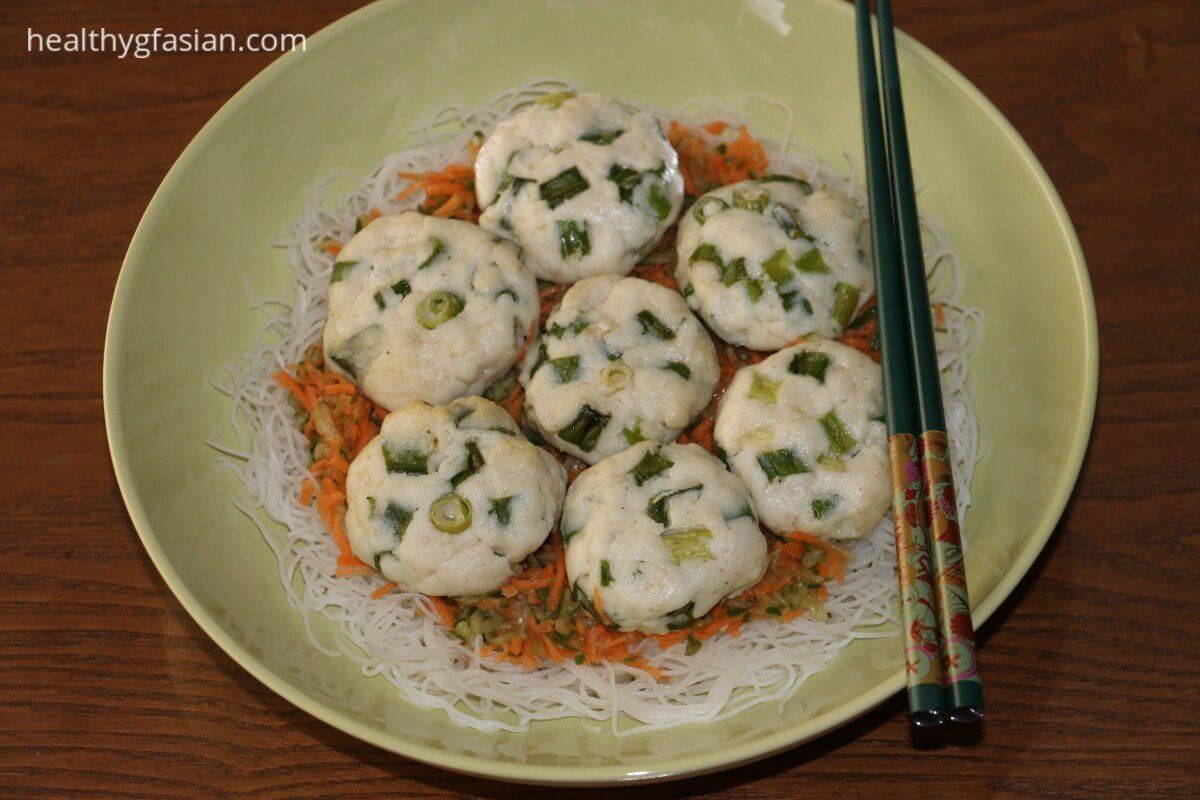 Fish Cakes with Rice Noodles Gluten Free