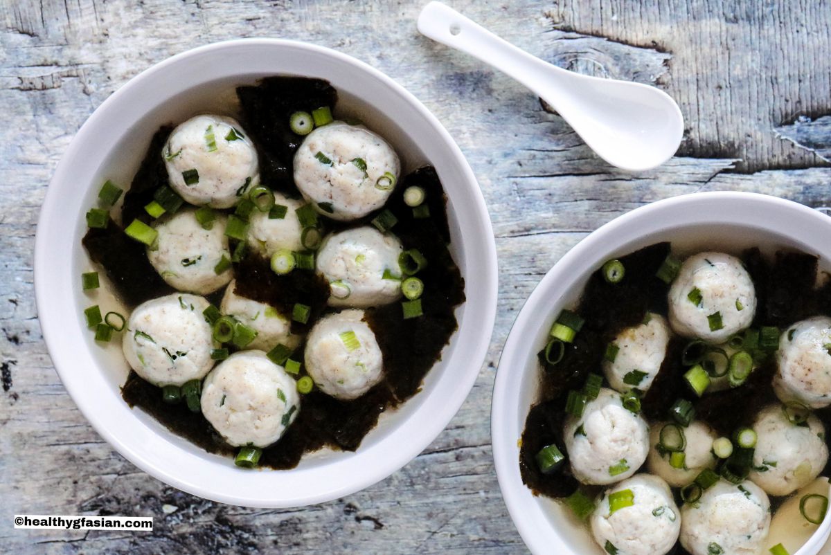 Homemade Fish Balls with Seaweed Soup Gluten Free