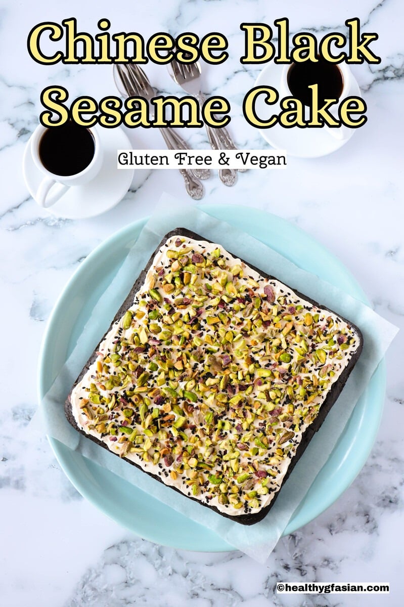 Chinese Black Sesame Cake Gluten Free