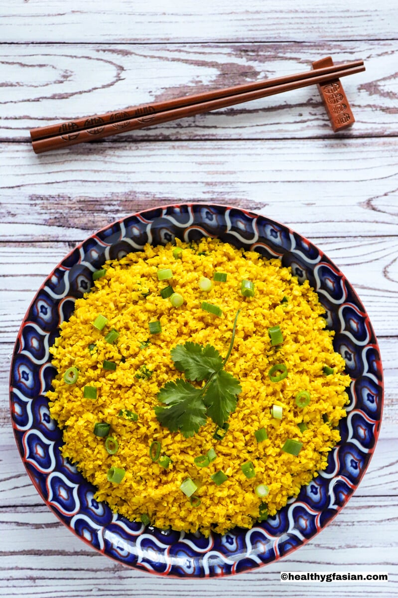Turmeric Cauliflower Rice Gluten Free Vegan