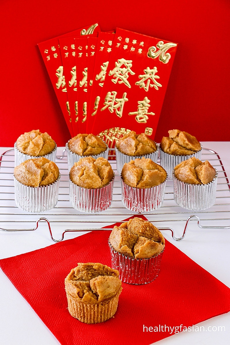 Chinese New Year Steamed Prosperity Cakes (Fa Gao) Gluten Free