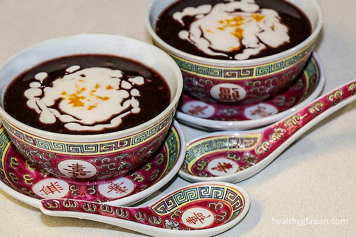 Creamy Coconut Red Bean with Black Rice Gluten Free Vegan