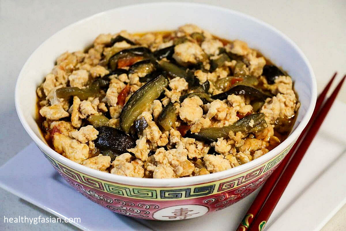 Chicken Eggplant Stir fry Gluten Free