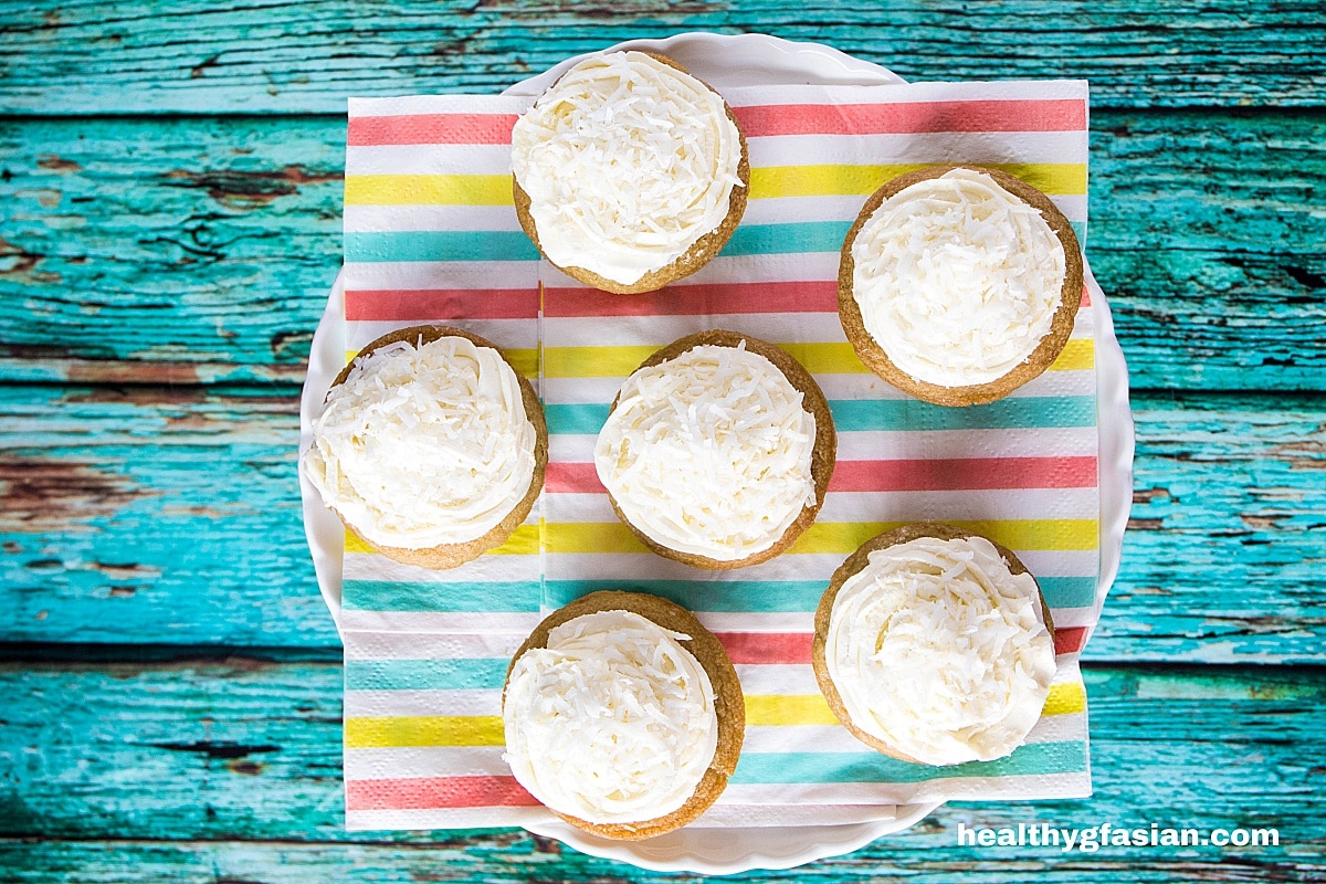 Vegan Pandan Coconut Cupcakes Gluten Free